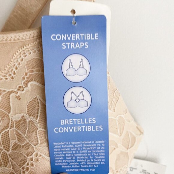NWT WonderBra Plus Nude Underwire Lave Overaly Bra 44DD - Picture 6 of 8